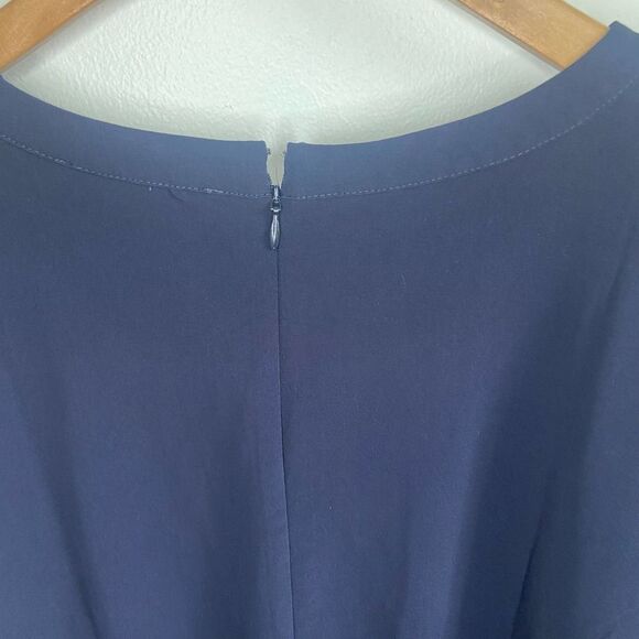 Loft - blue lace long sleeve dress - Picture 6 of 10